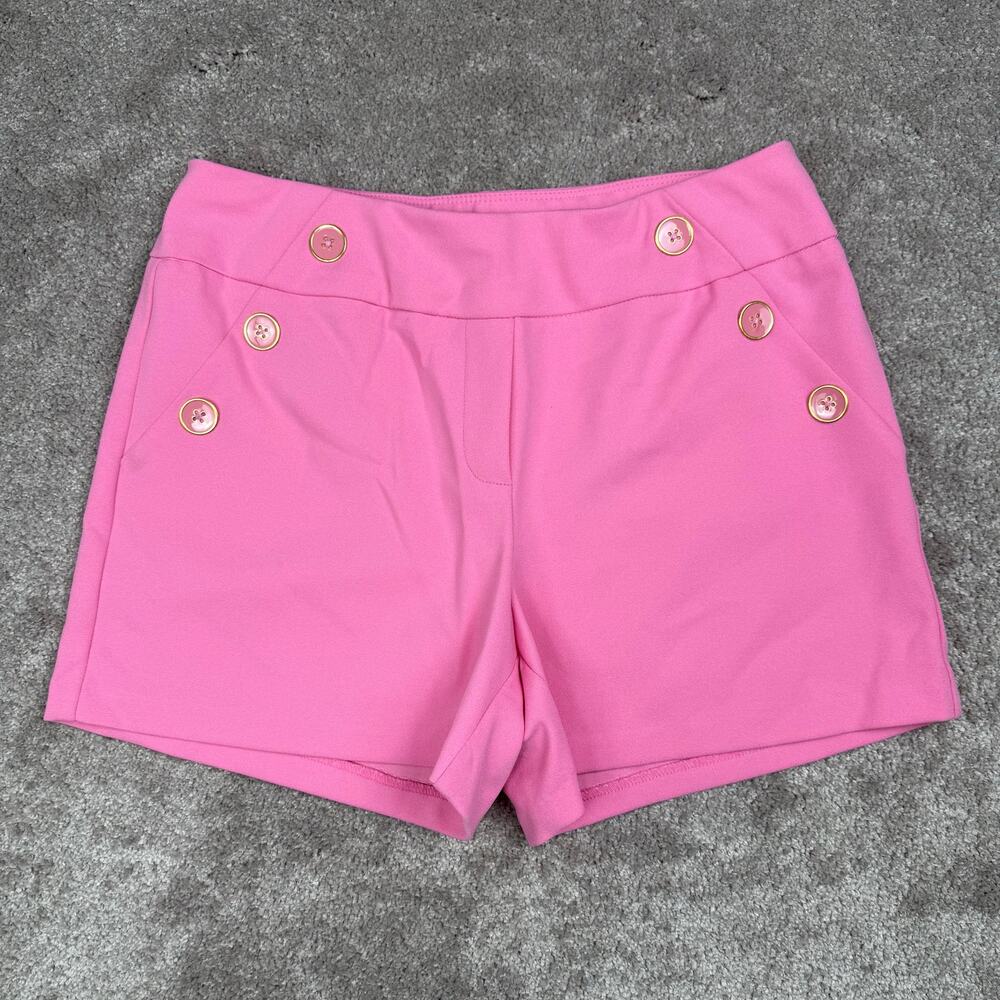 Cato Pink Nautical Button Shorts Size S Sailor Style Tailored Preppy